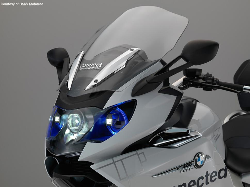 BMW представит лазерные фары и мотошлем с hud-дисплеем