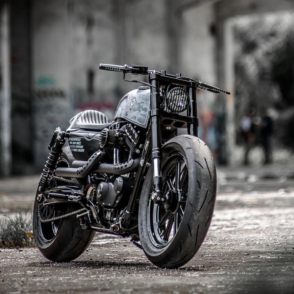 Прекрасная мозаика - стритфайтер Harley Davidson 48 от Rough Crafts
