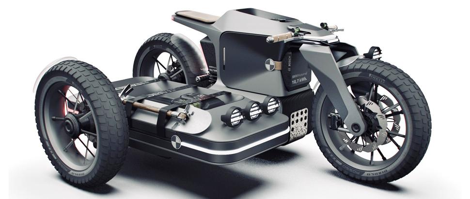 3d модели электро BMW с коляской (фото)