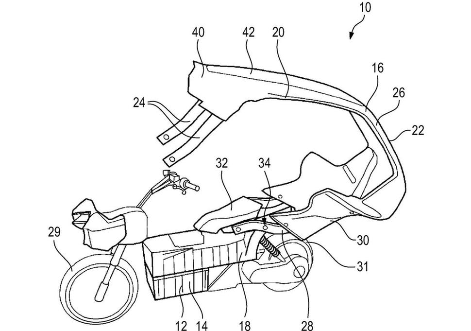 BMW патентует радикально новый электроцикл