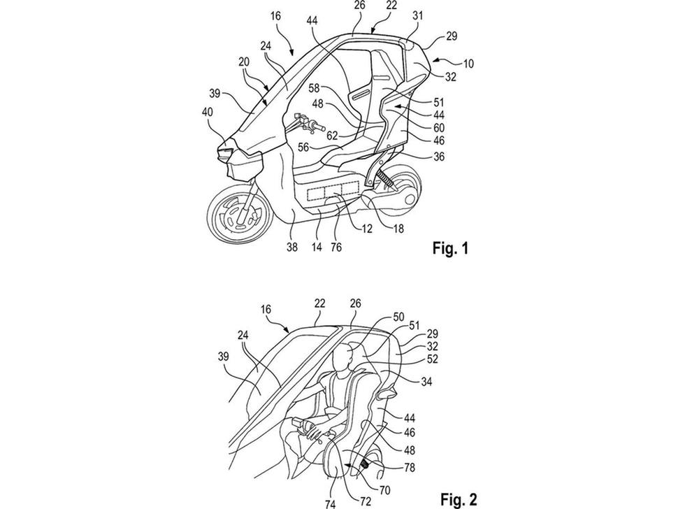BMW патентует радикально новый электроцикл