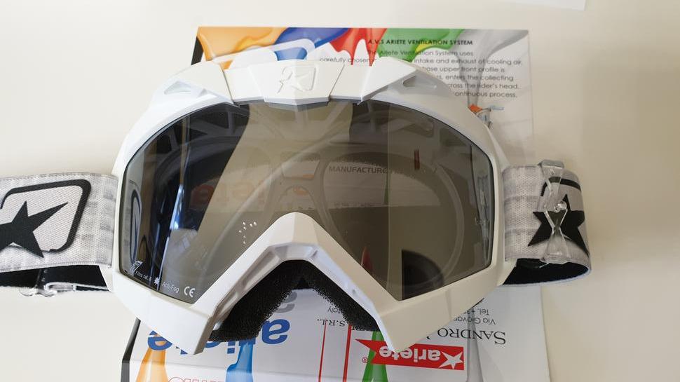 Кроссовые очки/ Маска для мотокросса Ariete Adrenaline Primis-white frame