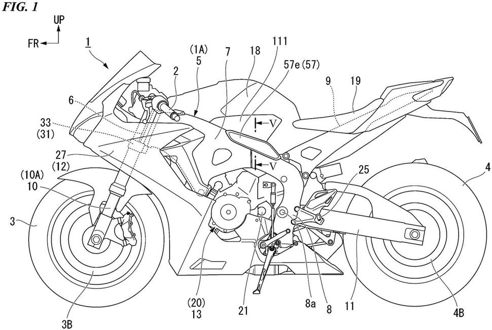 Honda создали активные элементы облицовки мотоцикла