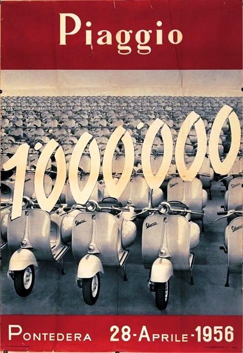 80 лет винтажной рекламы мотороллеров Vespa ч.1