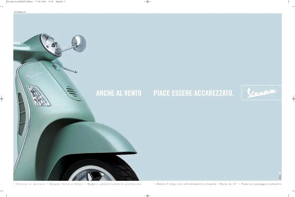 80 лет винтажной рекламы мотороллеров Vespa ч.2