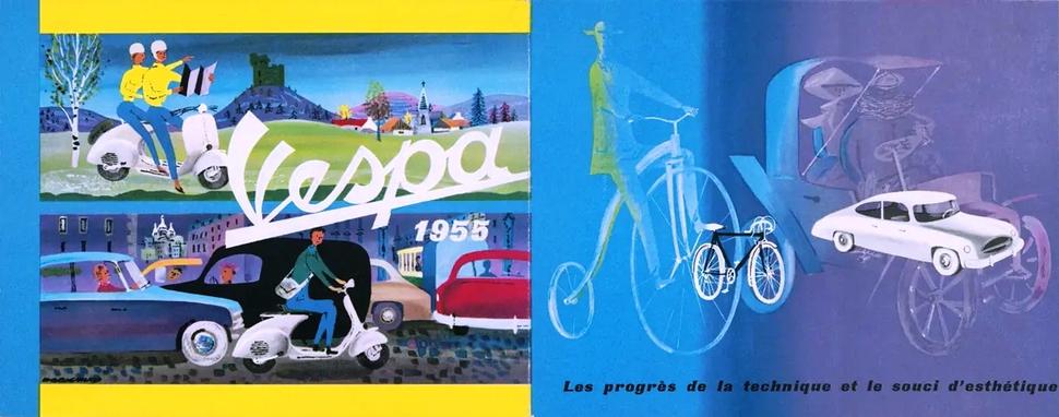80 лет винтажной рекламы мотороллеров Vespa ч.1