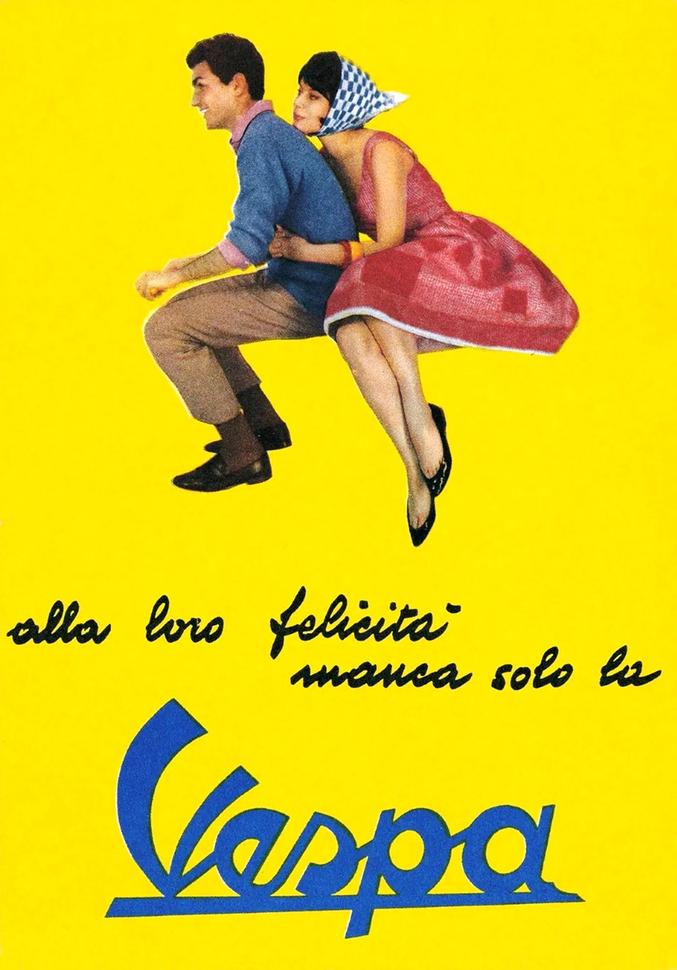 80 лет винтажной рекламы мотороллеров Vespa ч.1