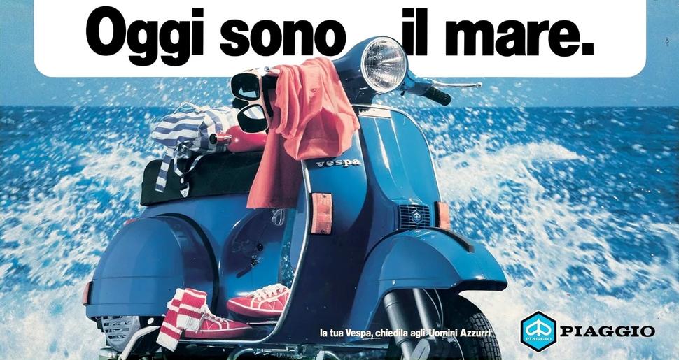 80 лет винтажной рекламы мотороллеров Vespa ч.2